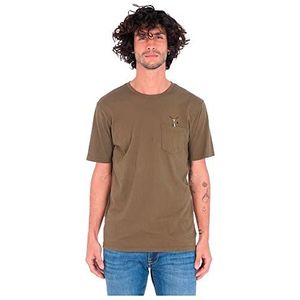 Hurley EVD Wash Toro T-shirt voor heren, Olijfgroen