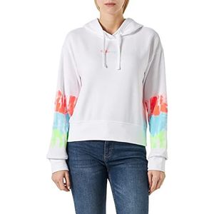 Champion Legacy Color Ground Powerblend Sweatshirt met capuchon voor dames, klein logo, wit, XXL, Wit.