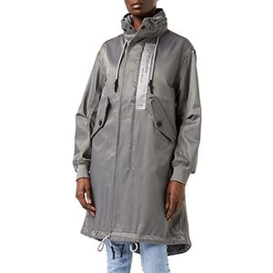 G-STAR RAW Dames fishtail anorak, grijs (graniet C896-1468), L, grijs (graniet C896-1468)