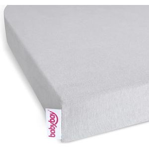 babybay Set van 2 jersey hoeslakens Deluxe voor Boxspring XXL, zachtgrijs