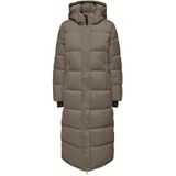 ONLY Onlann Premium Puffer Coat X-Long OTW jas, bruin, XS, bruin, XS, Bruin, XS