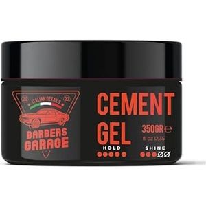 Barbers Garage Cement Gel (350 g) - Italiaanse details - maakt krullend haar glad - effectief tegen kroezen - maximale grip - stylinggel