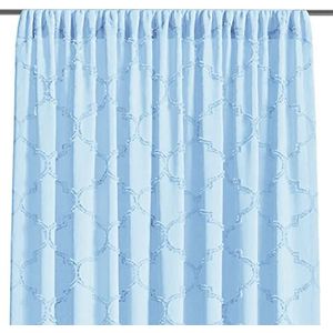 AmeliaHome Delva gordijn 140x270 cm 1 stuk semi-transparant met plooiband lichtblauw