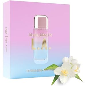 DICORA URBAN FIT SET L.A. FOR HER + NECESER | Parfum pour femme EDT 150 ml | Parfum floral et fruité | Eau de toilette féminine avec mandarine, fleur d'oranger et musc