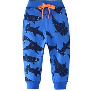 Pantaloni lunghi per ragazzi Lange kinderbroek voor jongens voor kinderen en jongeren (15 stuks), Blauw, haaienmotief