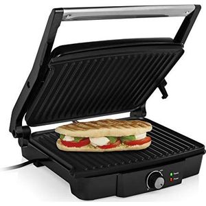 Tristar GR-2853 Contactgrill XL - Panini Grill Groot - incl Tafelgrill Functie - Regelbare thermostaat - RVS