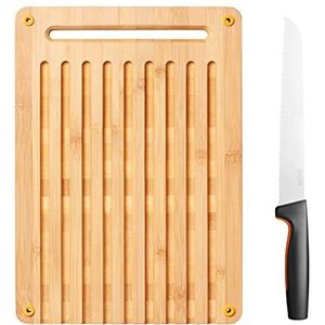 Fiskars FF Bamboo bread board set - Broodplank