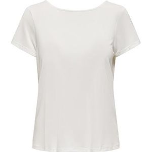 ONLY Onlfree Life S/S O-String Modal Top JRS T-shirt pour femme, Cloud Dancer, XS