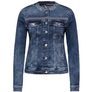 CECIL B212209 Jeansjack voor dames, wash blauw, normale maat, Mid Blue Wash, één maat, Mid Blue Wash.