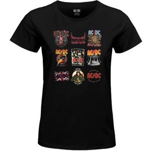 AC/DC Woacdcrts035 T-shirt voor dames, 1 stuk, zwart.