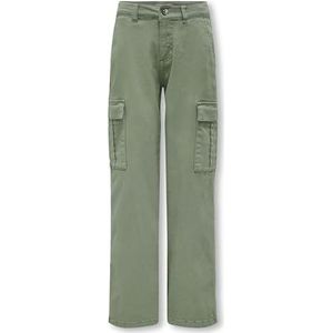 ONLY Pantalon cargo KOGYARROW-VOX pour fille, coupe droite, pantalon cargo, Hedge Green, 128