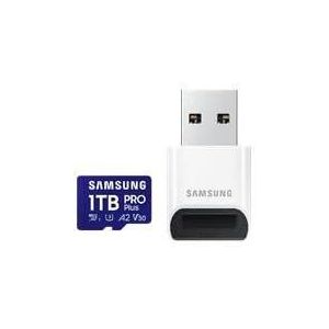 Samsung PRO Plus (2024) 1TB UHS-I U3 Full HD & 4K UHD 180MB/s lezen 130MB/s schrijven geheugenkaart voor smartphone, actiecamera, draagbare console