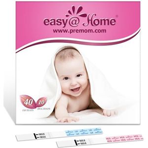 Easy@Home 40 ovulatietests, 10 zwangerschapstests, ondersteund door het gebruik van de Premom ovulatie app