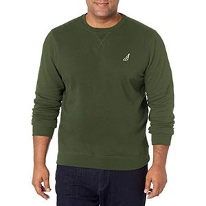 Nautica Basic sweatshirt met ronde hals fleece trainingspak voor heren, dennenbos