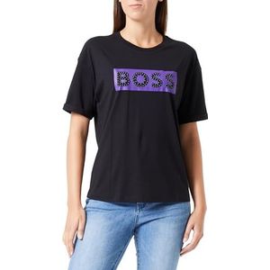 BOSS C_evarsy_beaded T-shirt voor dames, Zwart 1