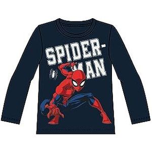 NAME IT Nmmnaza Spiderman Ls Top Noos Mar T-shirt met lange mouwen voor jongens, Blauw