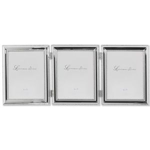 Lawrence Frames 510745T 3-voudige fotolijst met scharnier, verzilverd, 10,2 x 12,7 cm