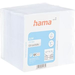 Hama Slim Case (voor cd's en Blu-ray-discs, ultradun, met omslag voor de afdekking, 25 stuks) transparant