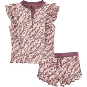 Playshoes Zweiteiler badpak voor meisjes (1 stuk), Paarse bloem.