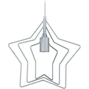Relaxdays Moderne ster hanglamp E27-132 x 32 x 28 cm voor woonkamer metaal zilver