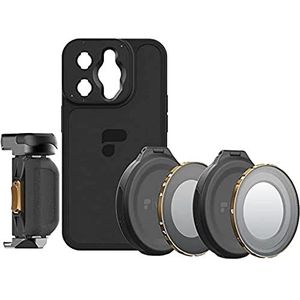 PolarPro - LiteChaser iPhone 14 Pro - Film Creating Kit - Bevat een hoes voor iPhone 14 Pro - LiteChaser iPhone 14 Grip - VND 3-5 filter - CP-filter - voor mobiele inhoud