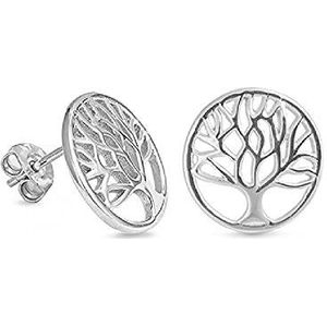 EMPATHY JEWELS Zilveren levensboom, sieradenboom, symbool van een familie, zilver, zonder steen, zilver, Zonder steen