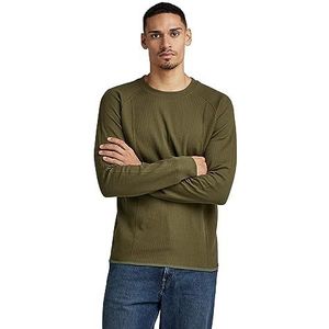 G-STAR RAW Jirgi Tweeter Slim Ls Heren T-shirts (1 stuk), Groen (Dark Olive D23475-d271-c744)
