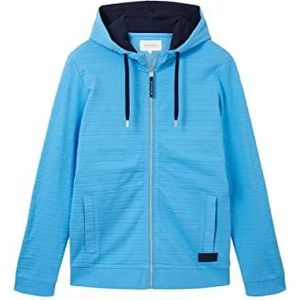 TOM TAILOR 1036358 hoodie voor heren, 18395 - Regenblauw