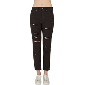 ARMANI EXCHANGE Denim, vijf zakken, gemiddelde taille, katoen, stijf, jeans voor dames, Zwart