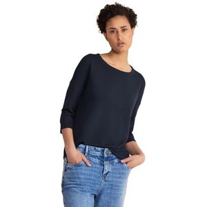 T-shirt met 3/4 mouwen, donkerblauw, 48, Donkerblauw