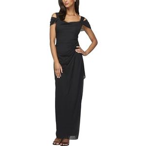 Alex Grande Taille, Robe épaules dénudées, Jupe froncée latérale Femme, Noir, 44 Petite (US taille) (US taille)