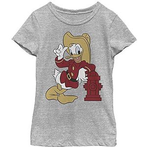 Disney Donald Duck Firefighter outfit meisjes T-shirt grijs gemêleerd atletisch, atletisch grijs gemêleerd