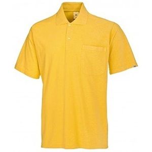 BP 1612-181-86-M Unisex poloshirt 1/2 mouw polokraag met knoopsluiting 70 cm stofmix 220 g/m² geel M