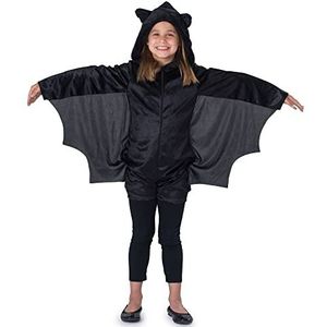 Dress Up America Amerikaans vleermuiskostuum voor kinderen - Girls Black Bat Jumpsuit Raiper met vleugels - ideaal voor rollenspel en plezier