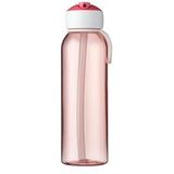 Mepal - Campus Flip-Up fles - Waterdichte drinkfles voor school en onderweg - Transparante fles - Herbruikbaar - BPA-vrij en vaatwasmachinebestendig - 500 ml - Roos
