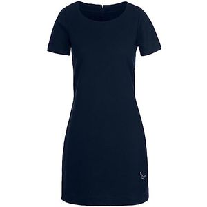 Trigema jurk met korte mouwen met kristallen steentjes, Navy Blauw