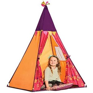 B. toys by Battat BX1544C1Z Tipi tent voor enfans, 11-delig, oranje met motieven, 100,33 x 100,33 x 139,7 cm, vanaf 3 jaar