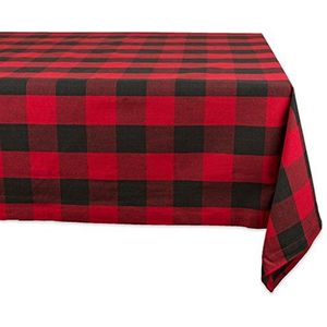 DII Buffalo Check Collection tafelkleed, klassiek, 60 x 120 cm, rood/zwart
