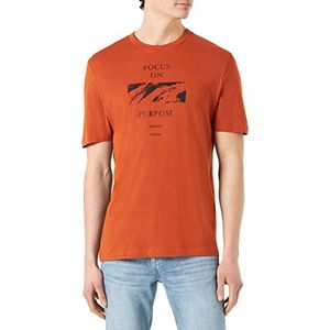 s.Oliver Men's 2119129 T-shirt korte mouw oranje, S, oranje, S, 2119129, Oranje