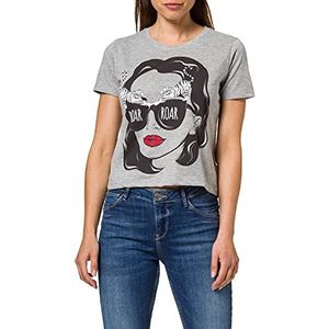 LTB Jeans Palapi T-shirt voor dames, Grey Mel 203