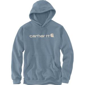 Carhartt Sweatshirt met capuchon voor heren, losse pasvorm, middelzwaar, logo, sweatshirt, Blauw