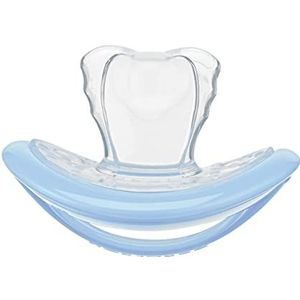 Curaprox Babyfopspeen blauw, met opbergdoos, maat 1; 7 tot 10 kg of 7-18 maanden, pacifier, soothie, blauw, 1 stuk