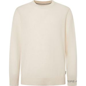 Pepe Jeans New Andre Crew Neck Gebreid voor heren, Wit (Off White)