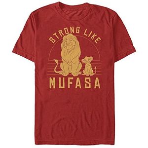 Disney The Lion King Strong Mufasa Organic, T-shirt met korte mouwen, rood, L, ROT