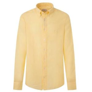 Hackett London Kledingverf Linnen B Shirt Heren, Geel (Geel)