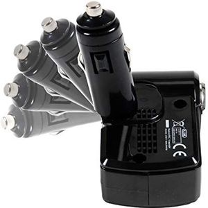 All Ride Stopcontact met 2 USB-poorten, stopcontact adapter voor sigarettenaansteker, LED-display voor laadtoestand, gewricht 90°, 12 24V, max. 5A, auto, vrachtwagen, camper