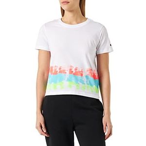 Champion Legacy Color Ground Croptop S/S T-shirt, dames, wit, M, Wit.