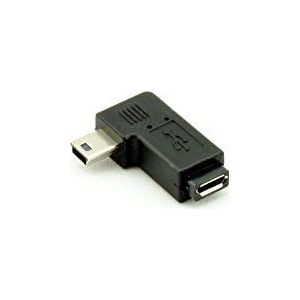 AKORD Mini-USB-stekker op micro-USB-aansluiting, zwart