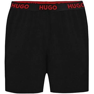 HUGO Short avec Logo Sporty Loungewear, Noir 1, S Femme