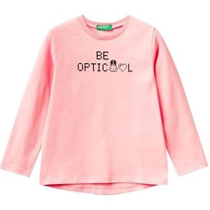 United Colors of Benetton T-shirt pour fille, Rose 03z, 18 mois